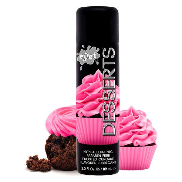 Wet® Desserts® Lubricante con Sabor a Cupcake con Glaseado de Fresa