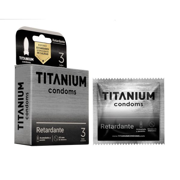 Condones Titanium Retardante x 3