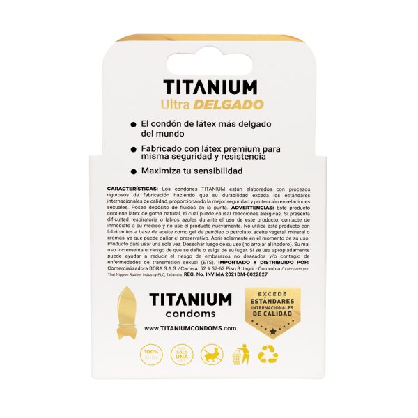 Condones Titanium Ultra Delgado x 3 - Máxima Sensibilidad y Protección - Image 8