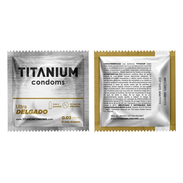 Condones Titanium Ultra Delgado x 3 - Máxima Sensibilidad y Protección - Image 4